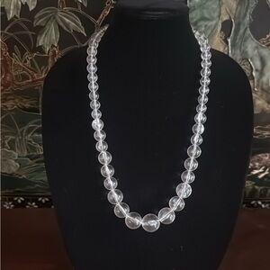Vintage Clear Bead Transparent Necklace
